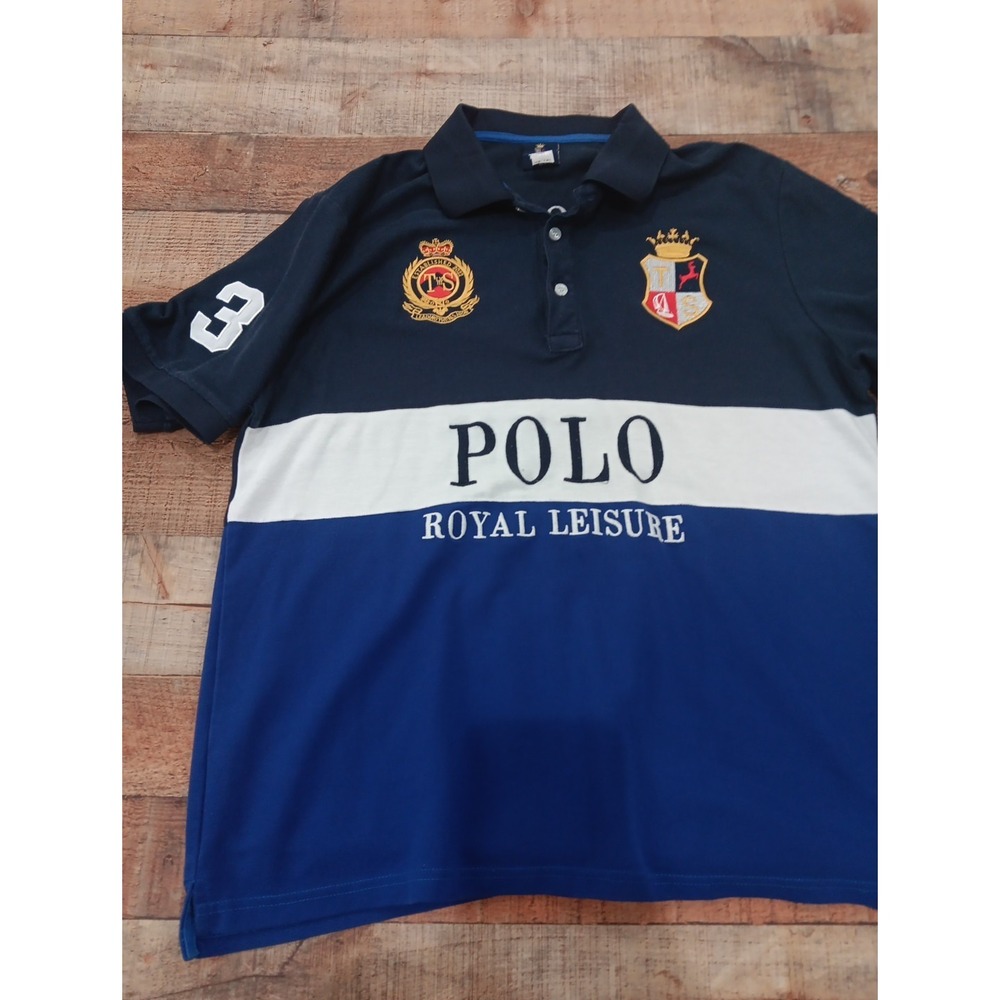 Polo Ralph Lauren Polo Mens Size XLARGE Navy Blue White  2390